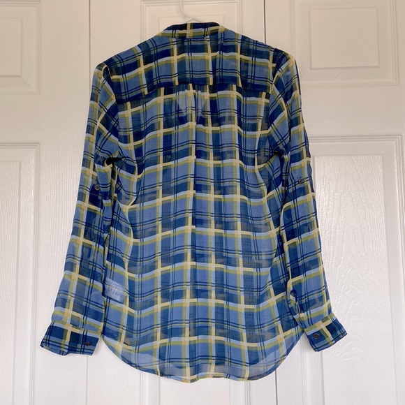 Kut from the Kloth plaid sheer shirt - Picture 2 of 7